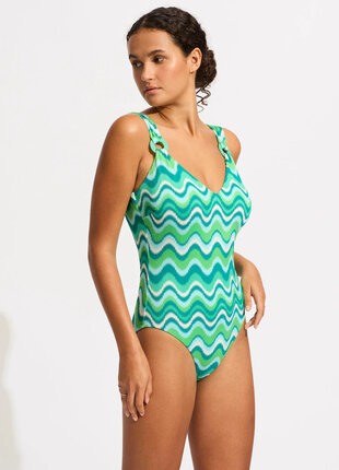 Seafolly Neue Wave One Piece Swimsuit - Green