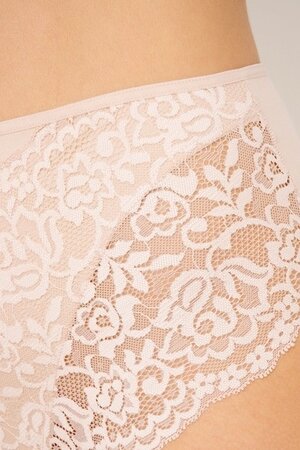 Janira Lace Cotton Band Panty High Rise - Coffee