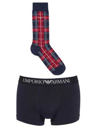 Боксери чоловічі та шкарпетки Emporio Armani 3F514-112007син