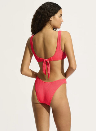 Seafolly Bikini High Cut Bottom - Red