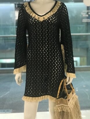 PHO Knitted Mini Dress - Nero - Photo 2