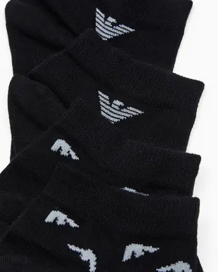 Emporio Armani Men Sneaker Socks 2-Pack - Black - Photo 2