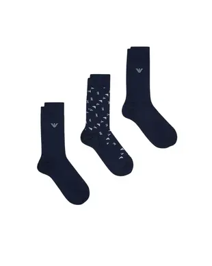 Набор носков мужских 3 пары Emporio Armani EM000554-pack-blue - Фото 1