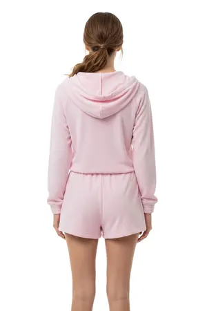 MC2 Saint Barth Jasmine Women Zip Hoodie - Pink - Photo 2