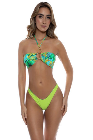 Luli Fama Palm Island Bandeau Bikini Top