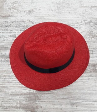 Museo del Sombrero Summer Fedora Hat Women Red - Photo 2