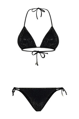 Fisico Triangle Top Bikini - Black