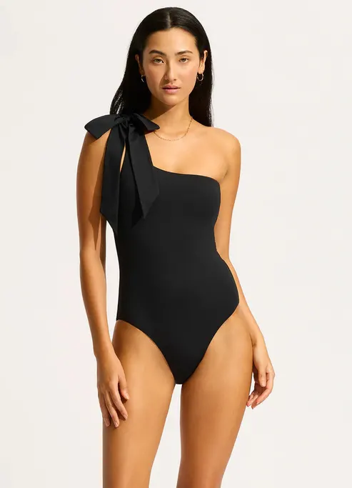 Купальник на одне плече Seafolly 11014-241-black