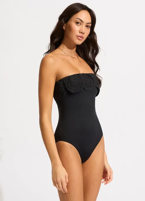 Купальник сдельный бандо Seafolly 11131-101black