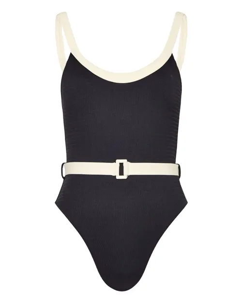 Seafolly Bandwave Belted One Piece Swimsuit - Photo 1