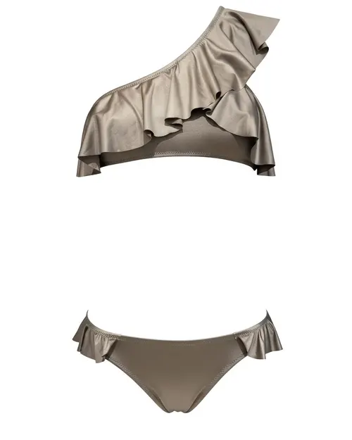 Mouille Ruffle Top Bikini Bandeau - Photo 4