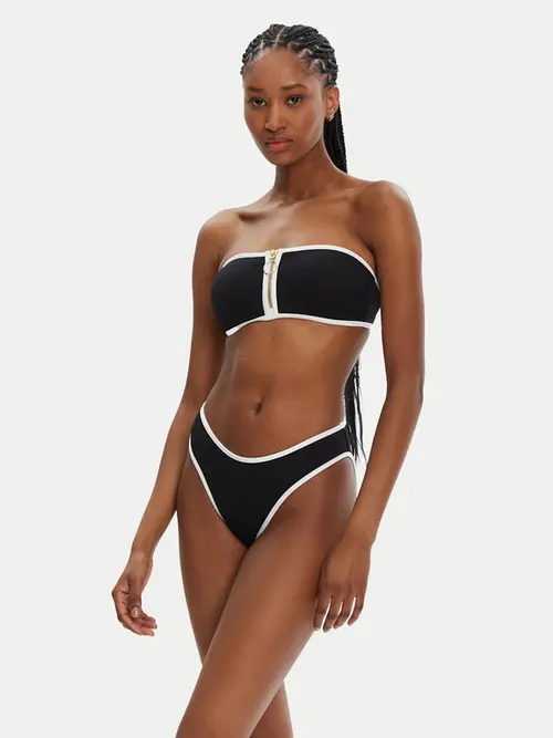 Seafolly Zipper Bandeau Bikini Top - Black