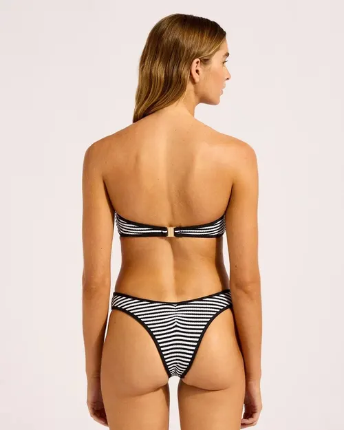 Seafolly Clubhouse Zip Front Bandeau Bikini Top - Photo 2