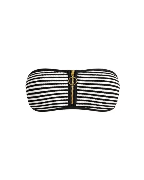Seafolly Clubhouse Zip Front Bandeau Bikini Top - Photo 1