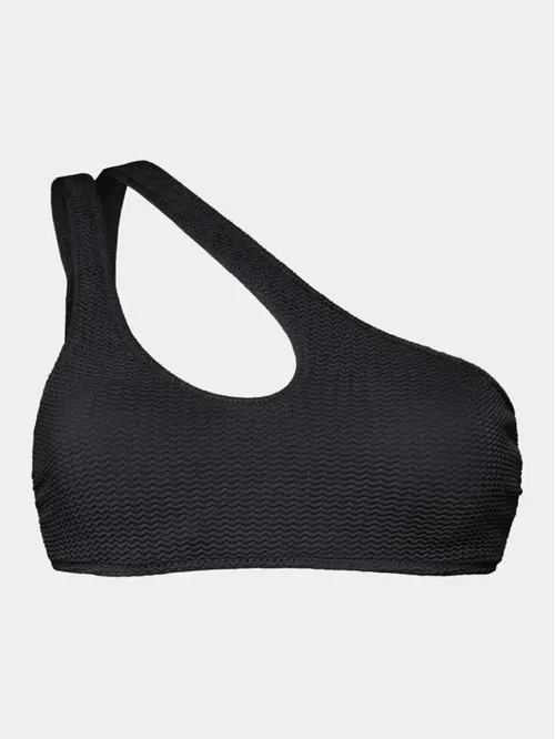 Seafolly Sea Dive One Shoulder Bikini Top - Black