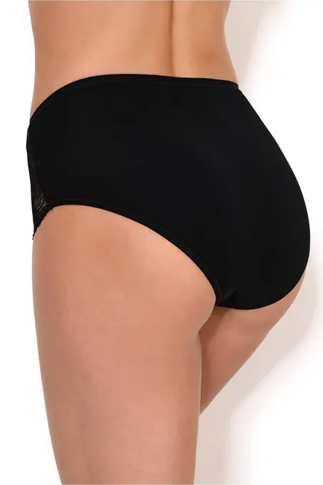 Janira Charm Cotton High Waist Cotton Briefs - Black - Photo 5