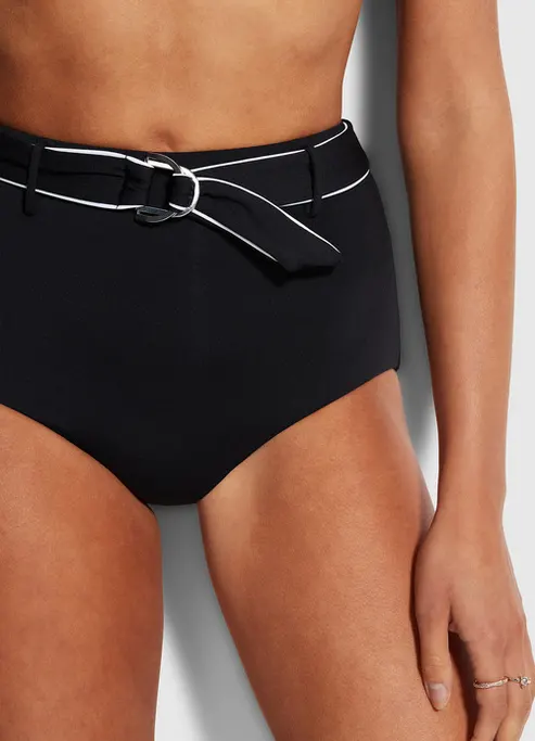 Seafolly Active Piped Waist High Bikini Bottom