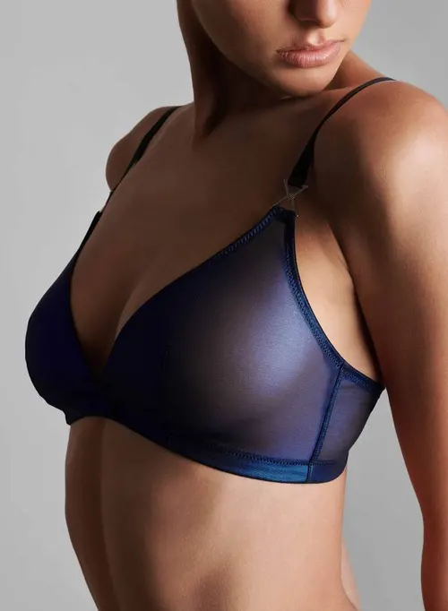 Maison Close Triangle Bra - Blue