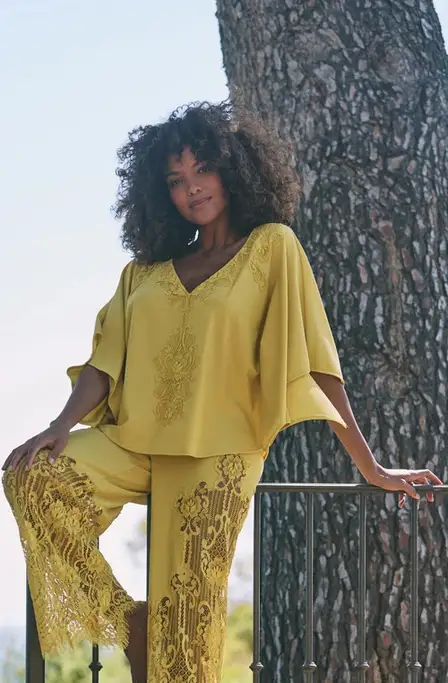 Marjolaine Aphrodite Top and Pant Set - Yellow