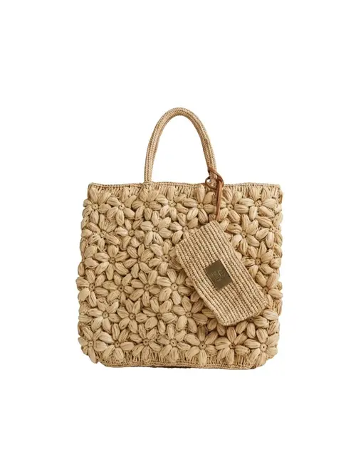 PHO Firenze Bag Straw Tote - Beige - Photo 1