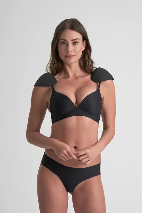 Bye Bra Shoulder Pads Bra Black