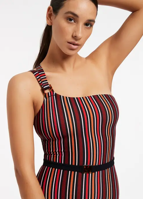 Jets One Shoulder One Piece Swimsuit