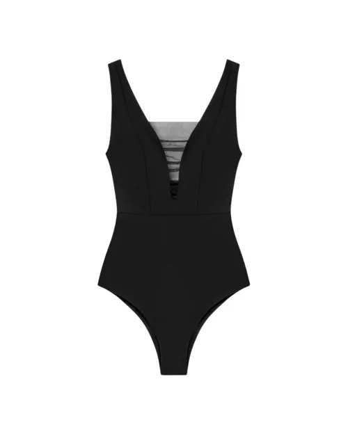 Pain de Sucre Alice Plunge One Piece Swimsuit - Black - Photo 1