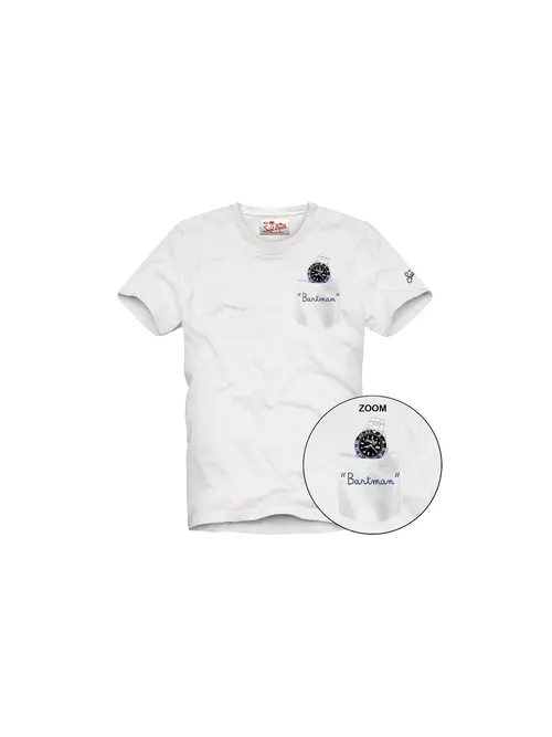 MC2 Saint Barth White Cotton T Shirt Men
