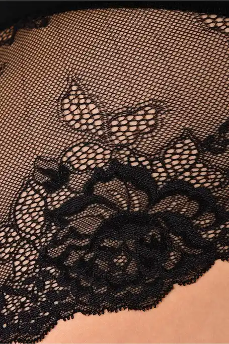 Janira High Waist Lace Panty Black