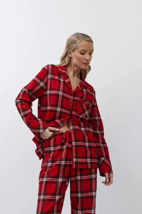 Aruelle Bell Red Cotton Pajama Set Women