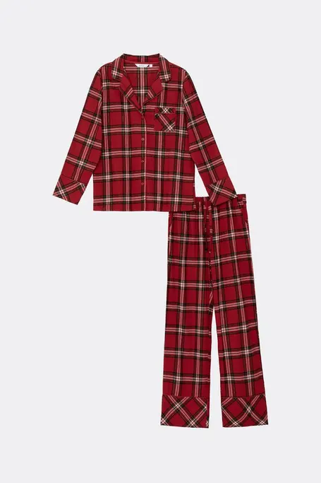 Aruelle Bell Red Cotton Pajama Set Women