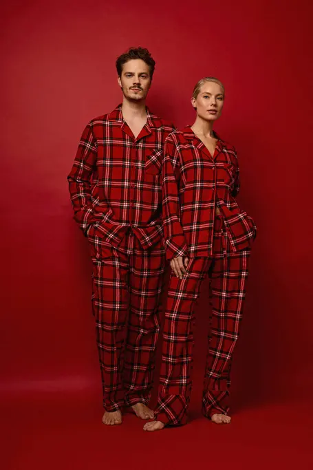 Aruelle Bell Red Cotton Pajama Set Women - Photo 7