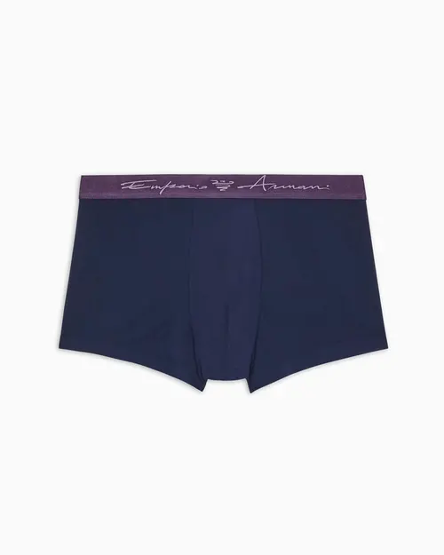 Emporio Armani Soft Modal Men Boxer Briefs Blue - Photo 3