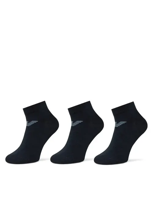 Emporio Armani Set Men Ankle Socks 3-Pack - Blue - Photo 4