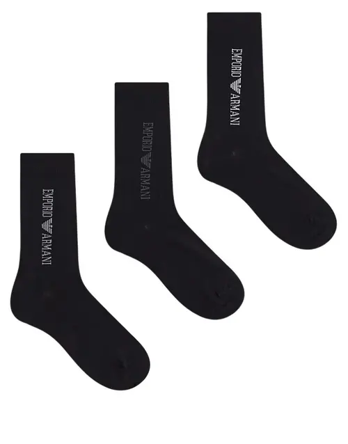 Набор носков мужских 3 пары Emporio Armani EM000554-black - Фото 1