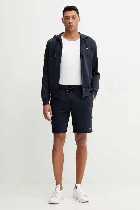 Emporio Armani Basic Terry Men Cotton Hoodie - Photo 4