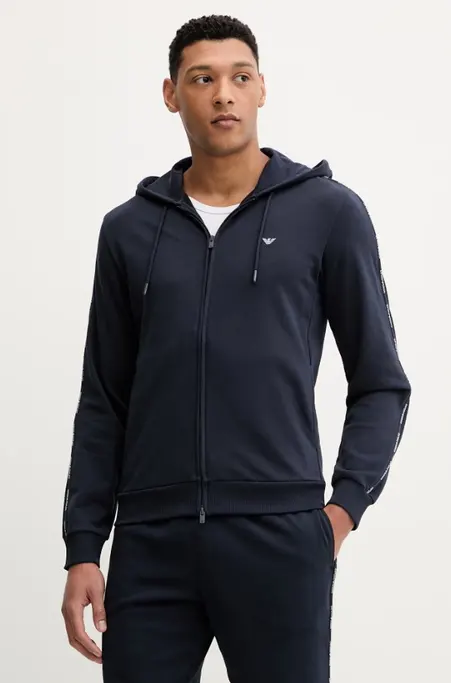 Emporio Armani Basic Terry Men Cotton Hoodie - Photo 3