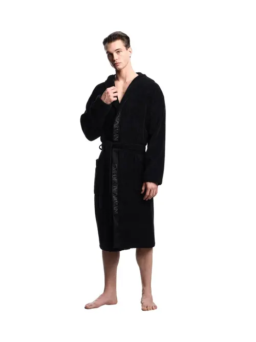 Халат мужской Emporio Armani EM002255-black - Фото 3