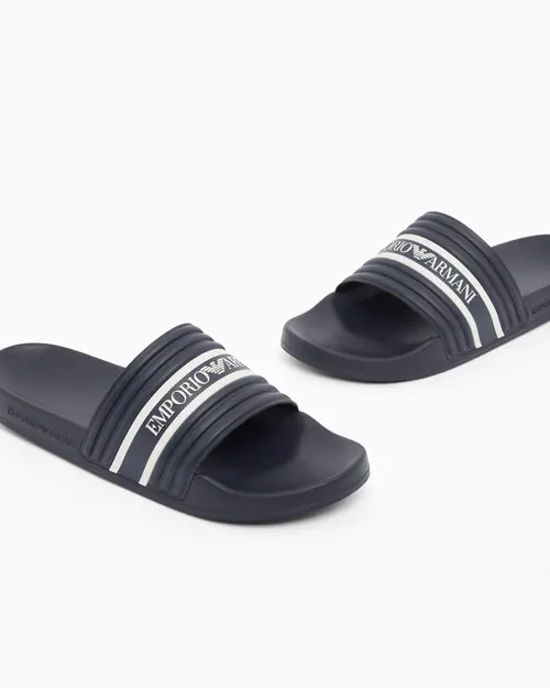 Шлепанцы мужские Emporio Armani EX000069-bl-wh - Фото 4