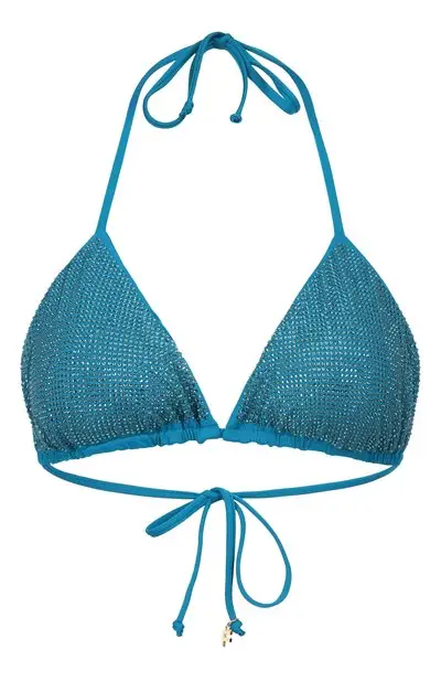 Fisico Laguna Triangle Bikini Top with Rhinestones - Photo 1