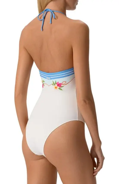 MC2 Saint Barth Meryem One Piece Swimsuit with Mykonos Print - Photo 2