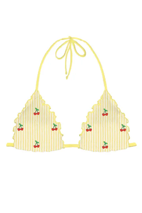 MC2 Saint Barth Triangle Bikini Top Yellow
