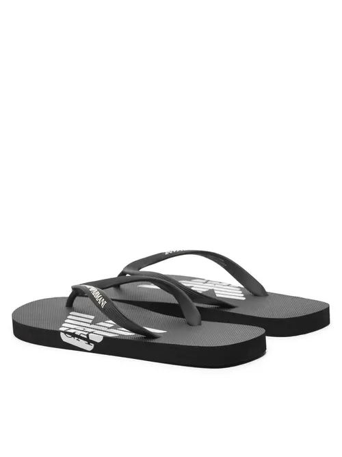 Emporio Armani Black Flip Flops for Men