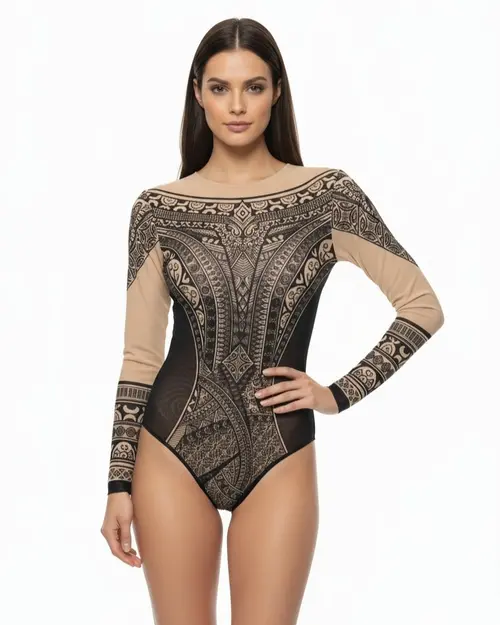 Bip Bip Zuma Maori Spf Long Sleeve Swimsuit - Photo 3
