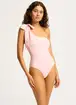 Seafolly Beau One Shoulder One Piece Swimsuit Pink