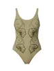 Gottex Hokkaido One Piece Swimsuit Round Neck - Green - Photo 1