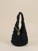PHO Firenze Woven Bag with Rhinestones - Black - Photo 3