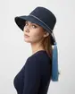 PHO Firenze Raffia Hat for Women - Denim - Photo 2