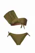 Agua de Coco Bandeau Top Bikini Transformer - Verde - Photo 3