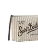 MC2 Saint Barth Aline Striped Linen Women Clutch - Beige - Photo 2